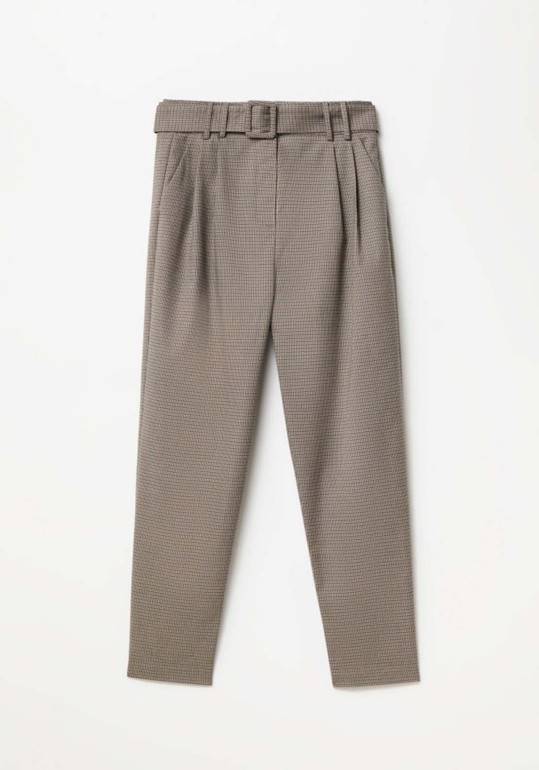 Sfera Checkered Trousers Belt - Brown 5 Shaws Department Stores