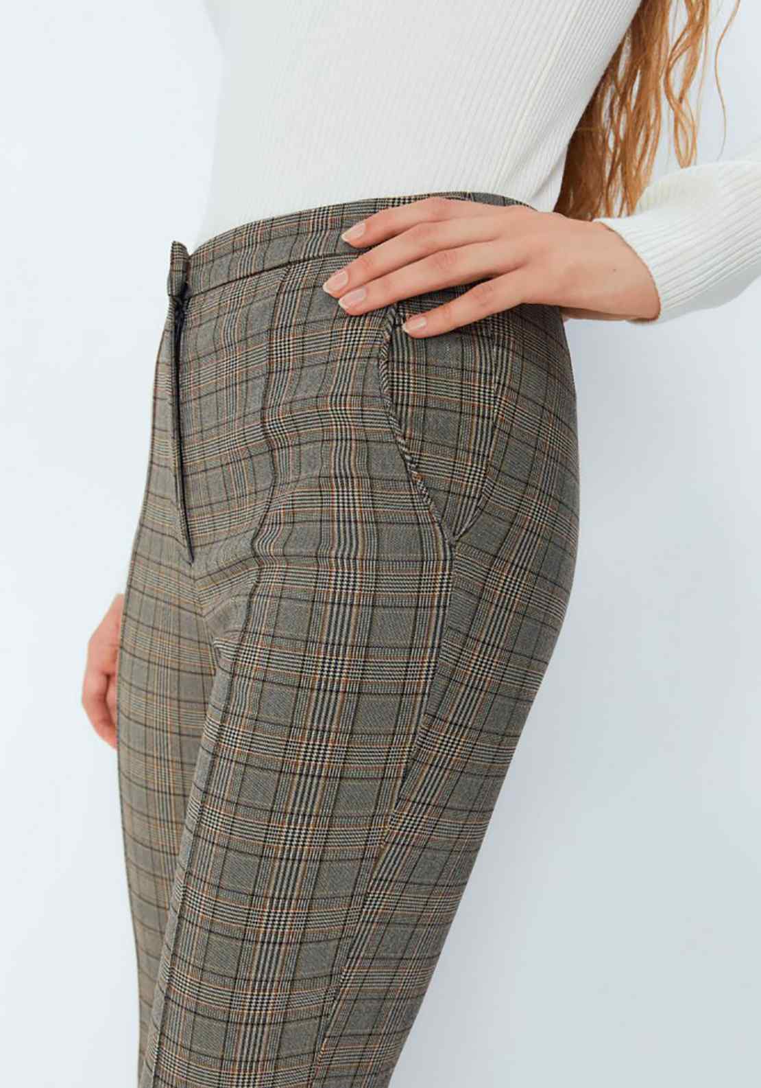 Sfera Jacquard Trousers - Brown 4 Shaws Department Stores