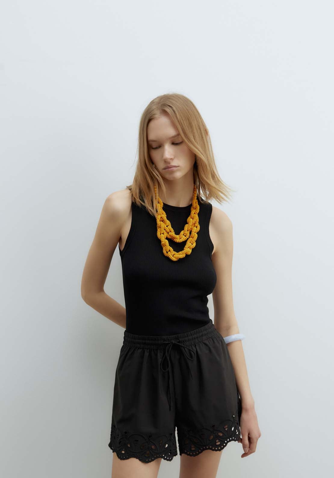 Embroidered Shorts - Black