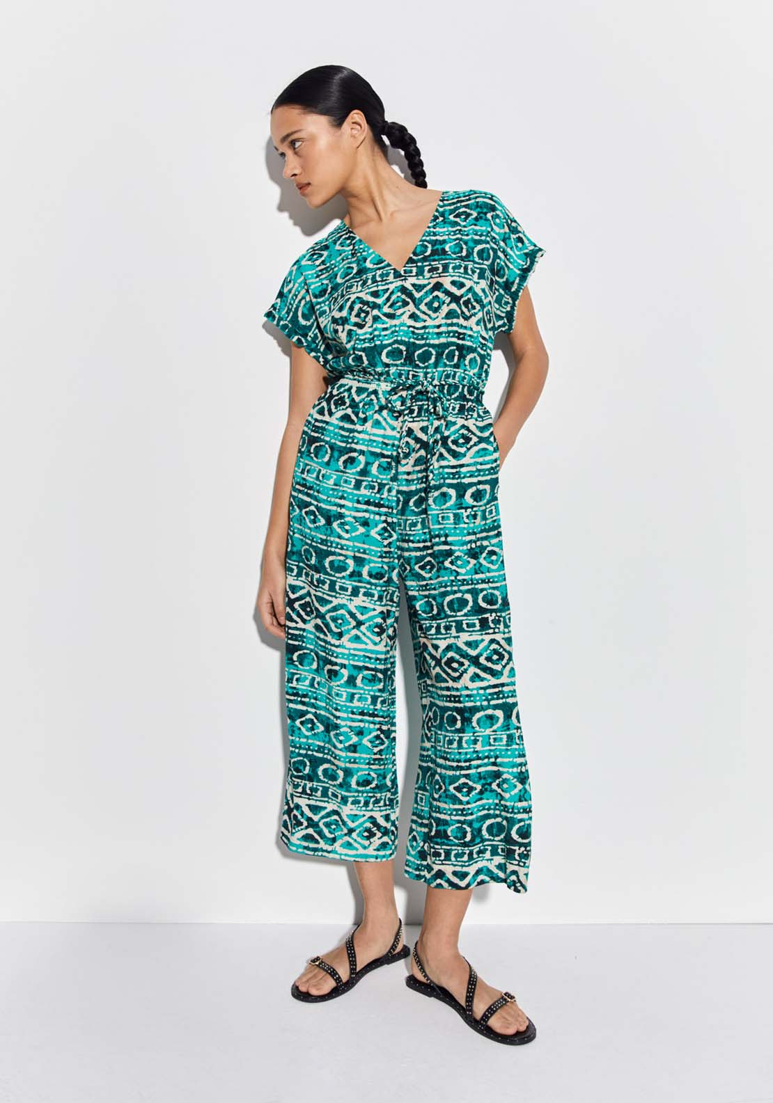 Sfera Ethnic-print jumpsuit 1 Shaws Department Stores