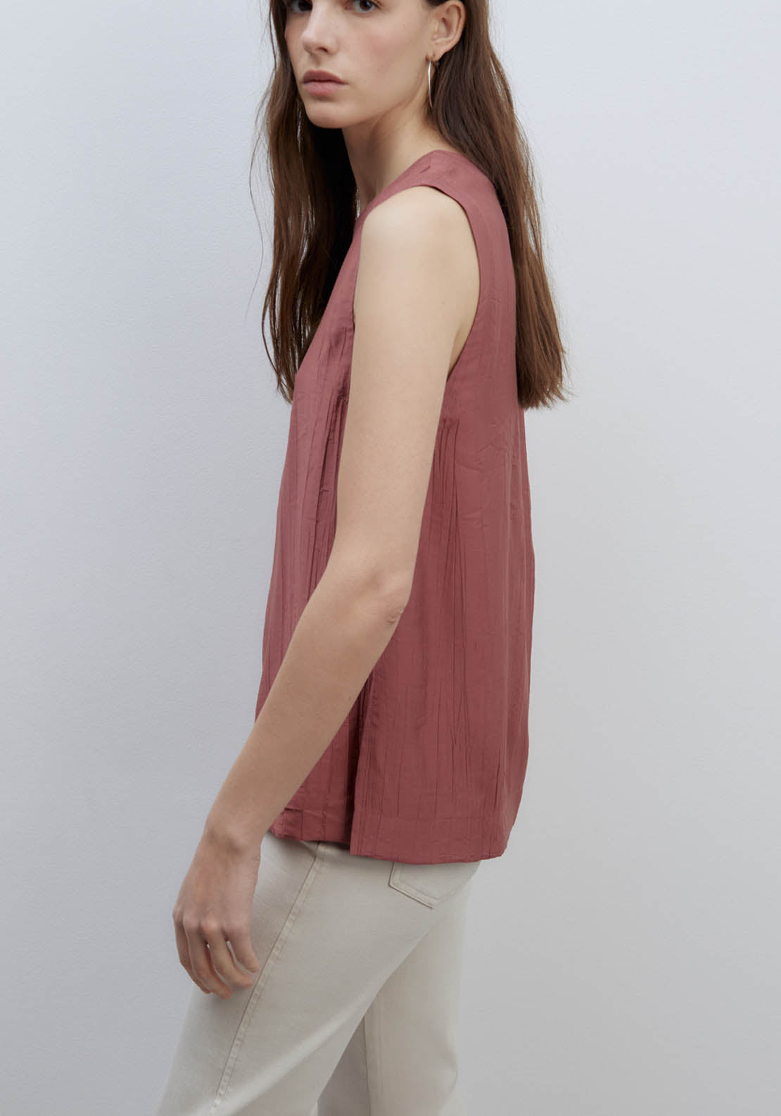 Sfera Wrinkle-Effect Top - Pink Acid 3 Shaws Department Stores
