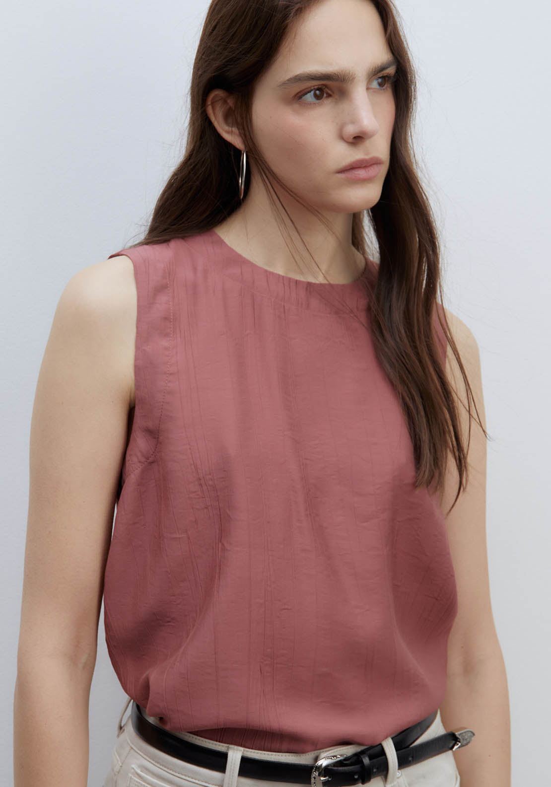 Sfera Wrinkle-Effect Top - Pink Acid 4 Shaws Department Stores