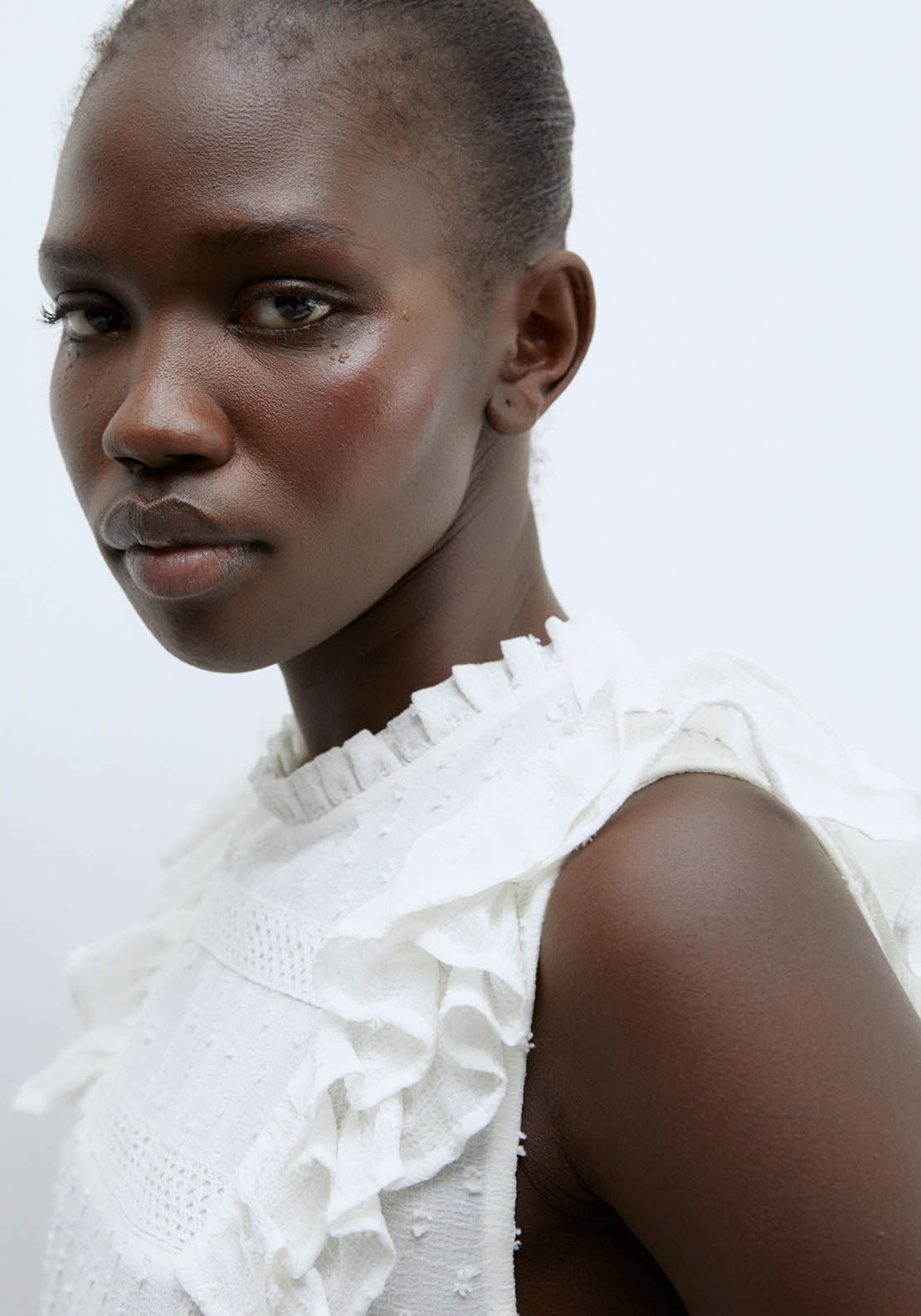 Sfera Plumetis Lace Top - White 5 Shaws Department Stores