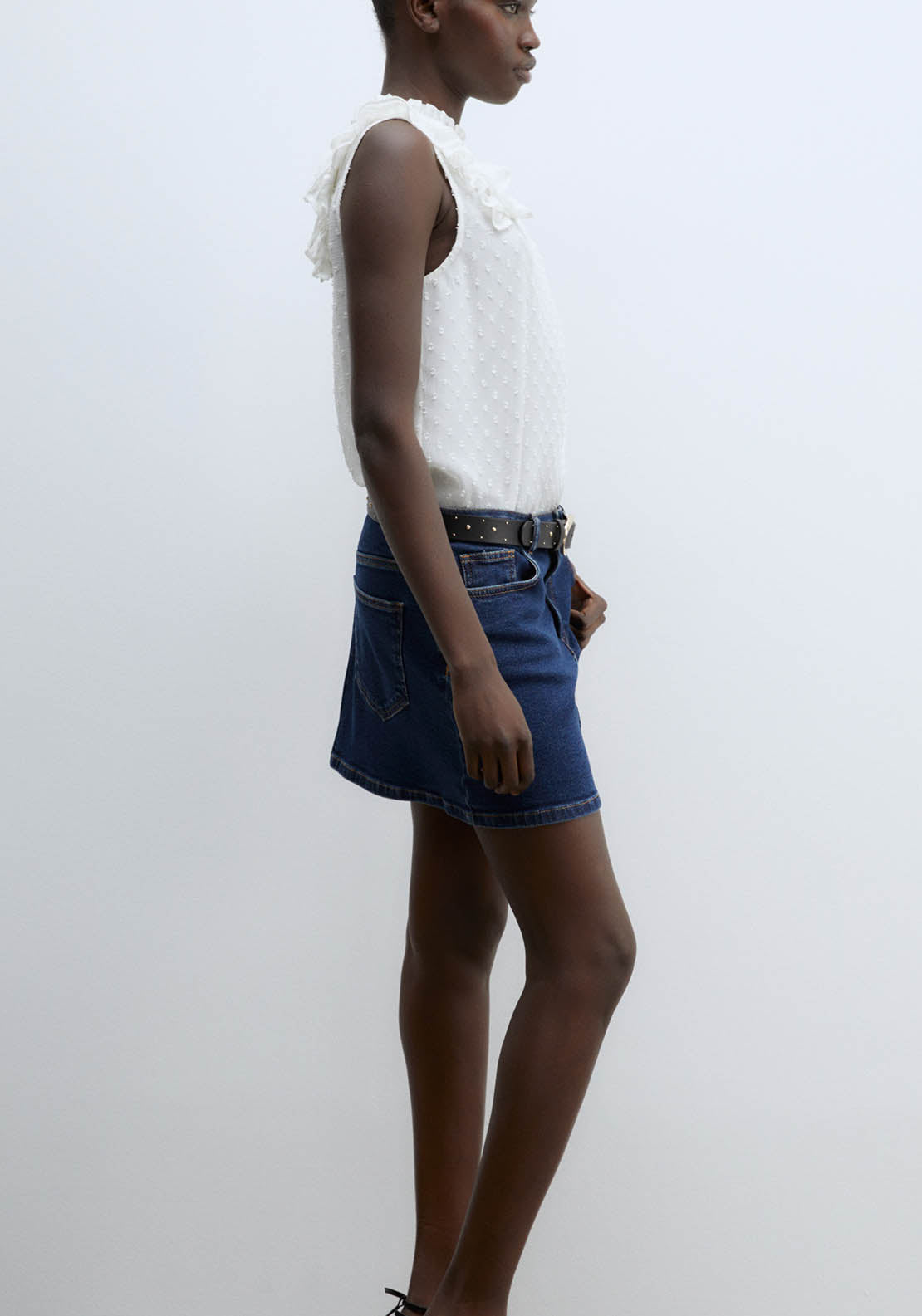 Sfera Plumetis Lace Top - White 3 Shaws Department Stores