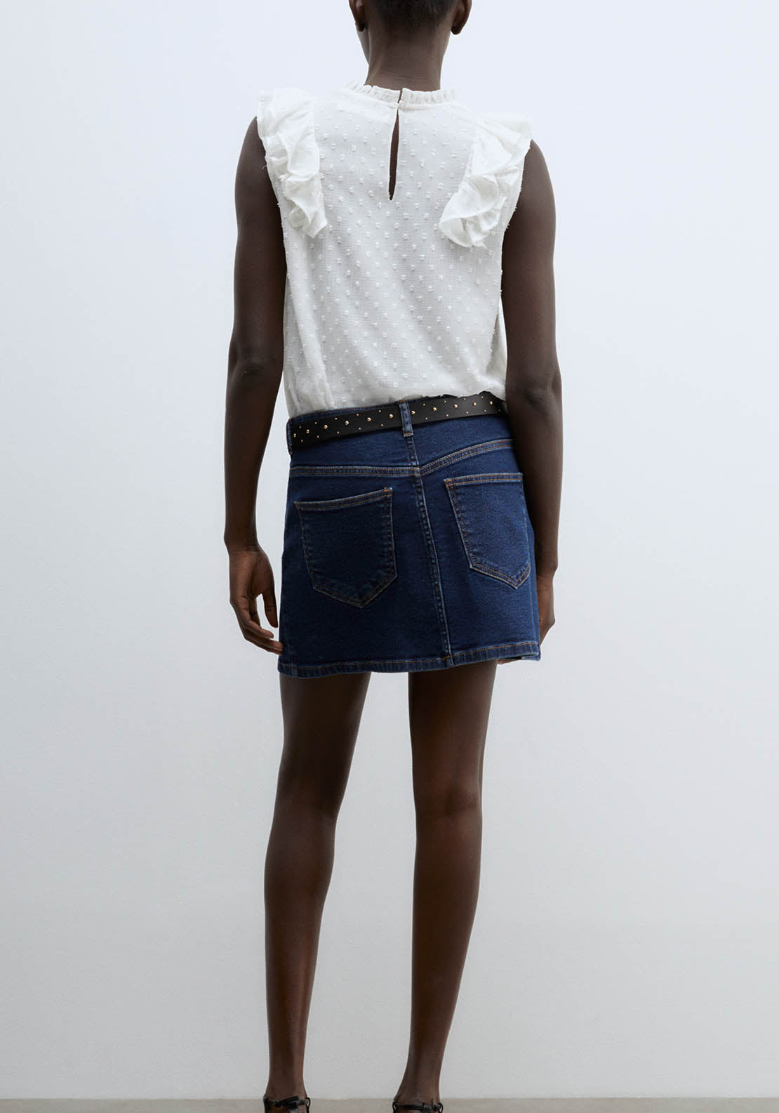 Sfera Plumetis Lace Top - White 2 Shaws Department Stores