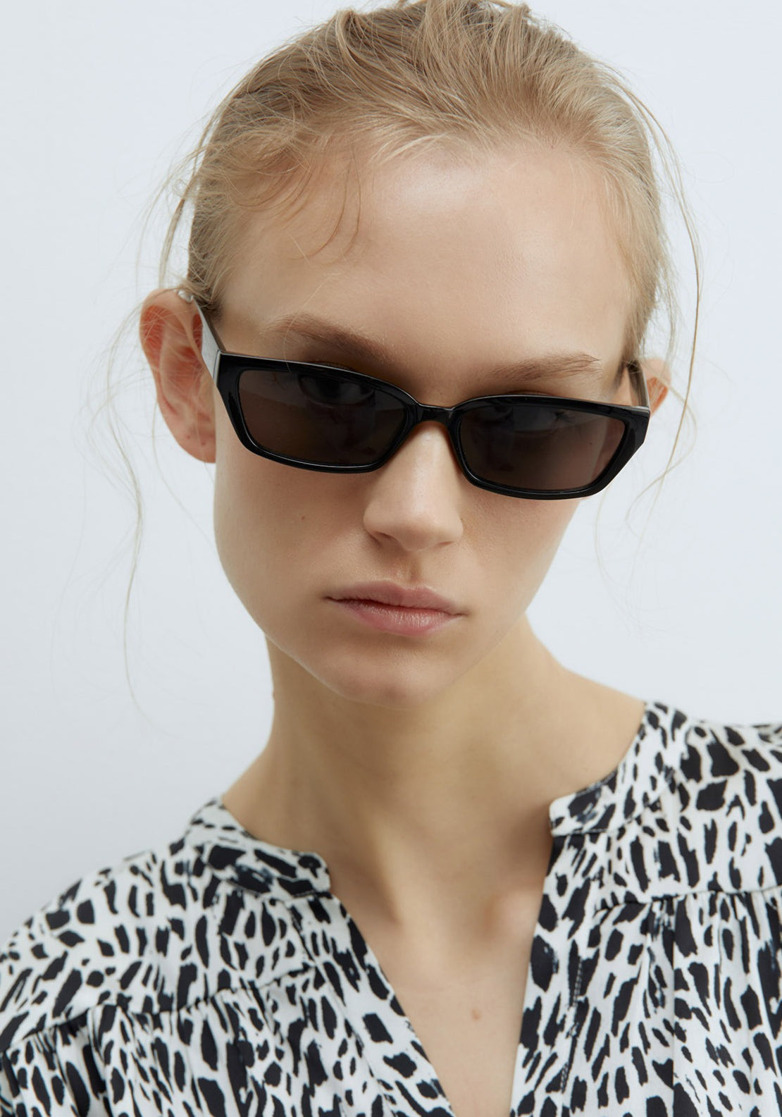 Sfera Printed Shiny Top - Black 5 Shaws Department Stores