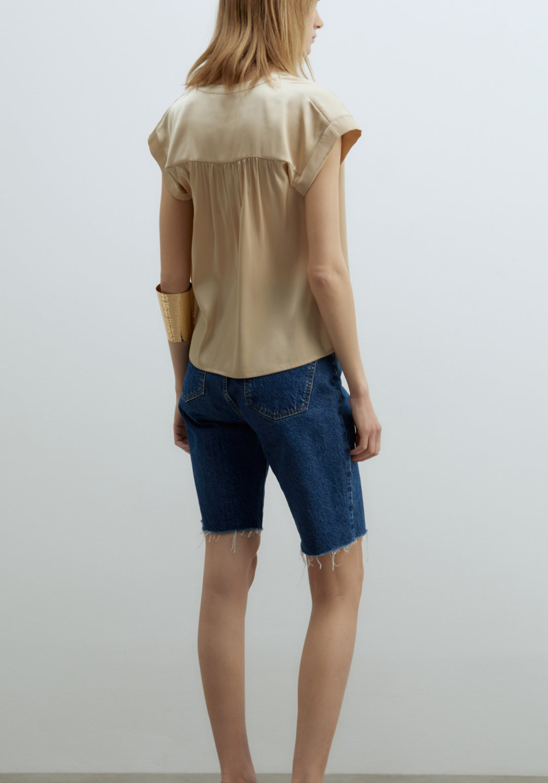 Sfera Printed Shiny Top - Camel 2 Shaws Department Stores