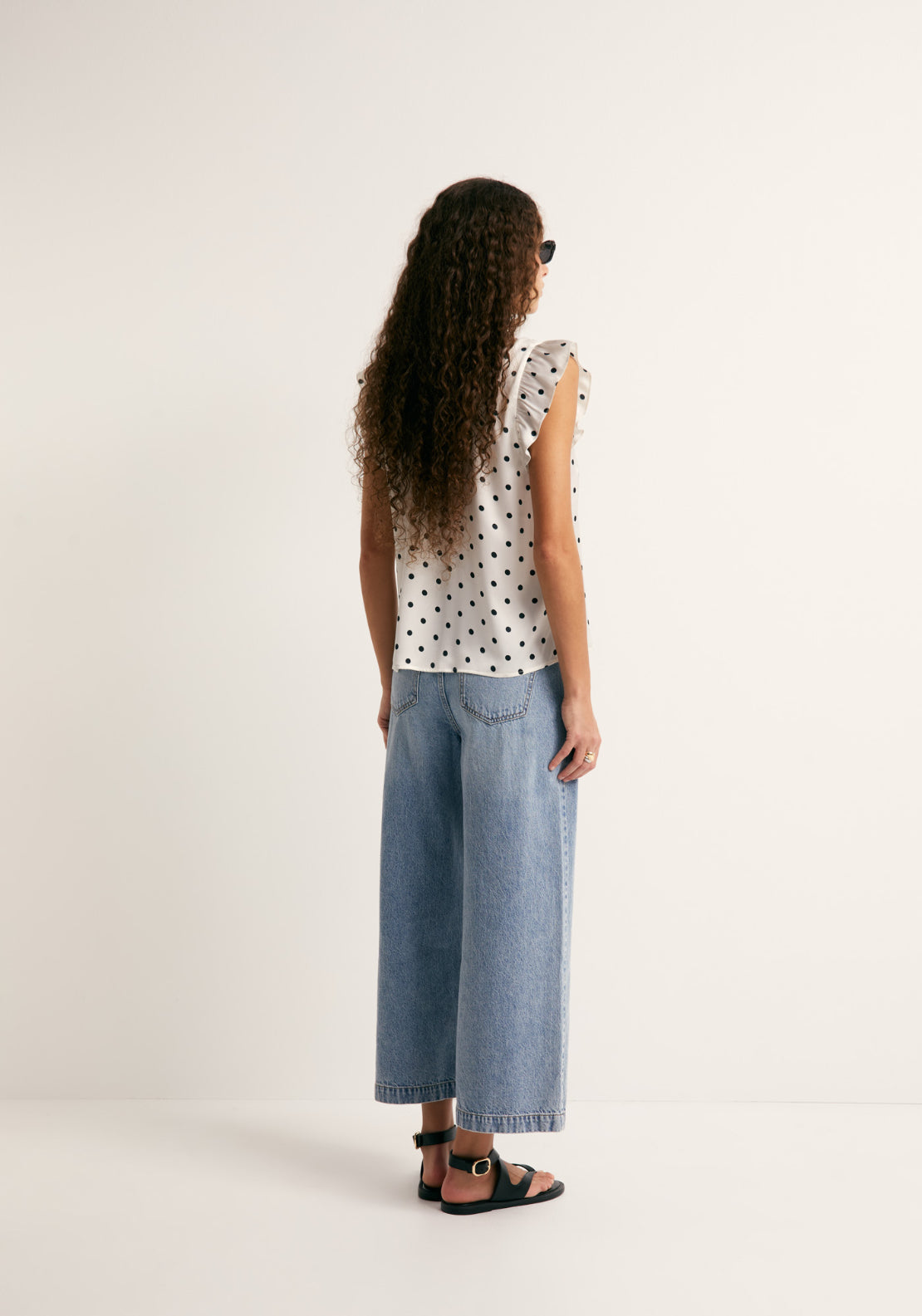 Sfera Printed Flowy Top - Tie Neck 2 Shaws Department Stores
