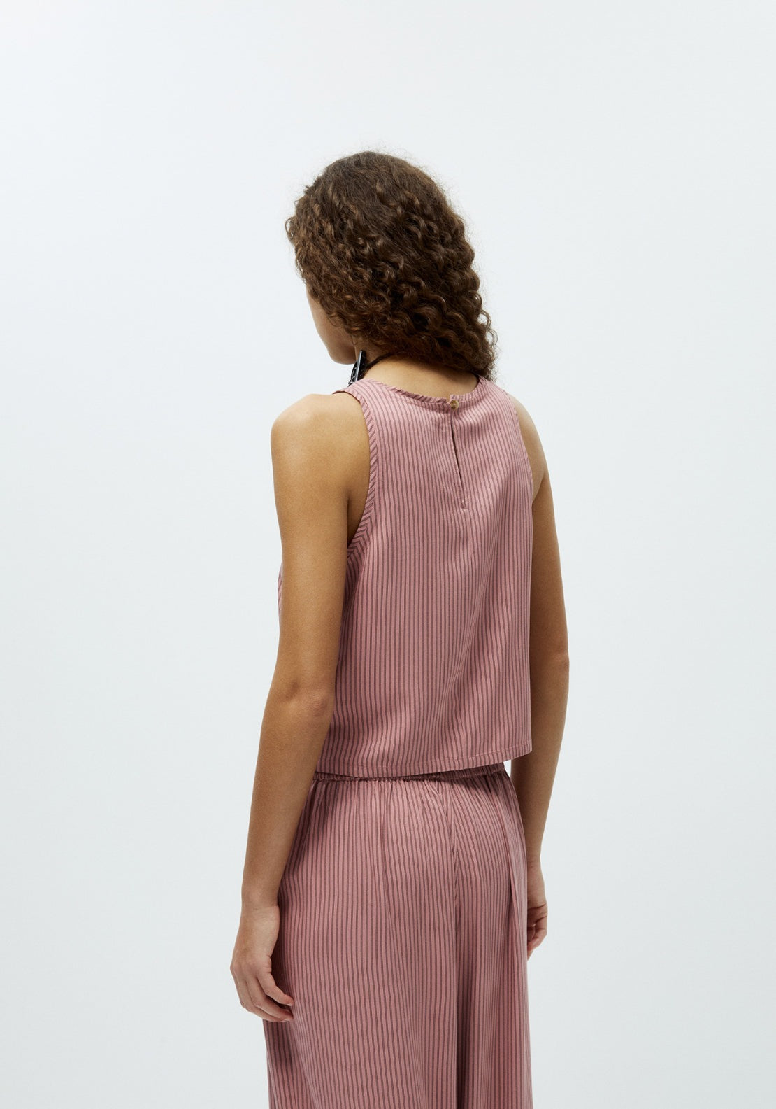 Striped Sleeveless Top - Pink
