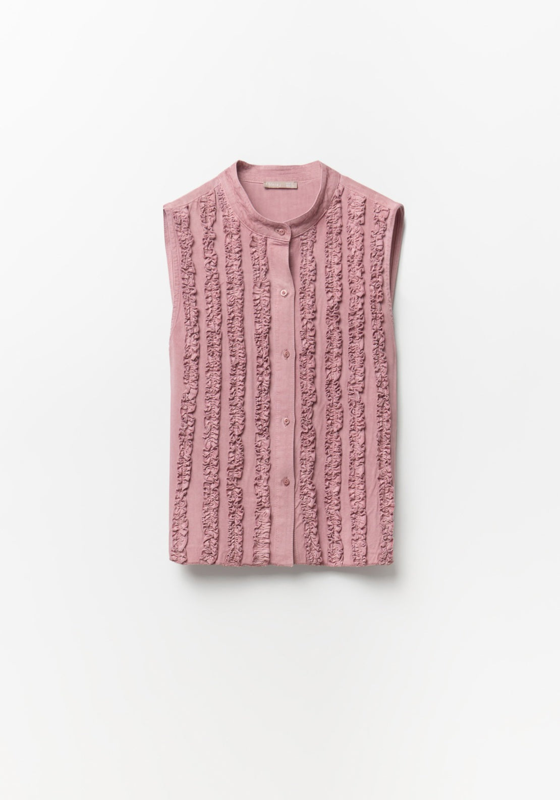 Sleeveless Frilly Top - Pink