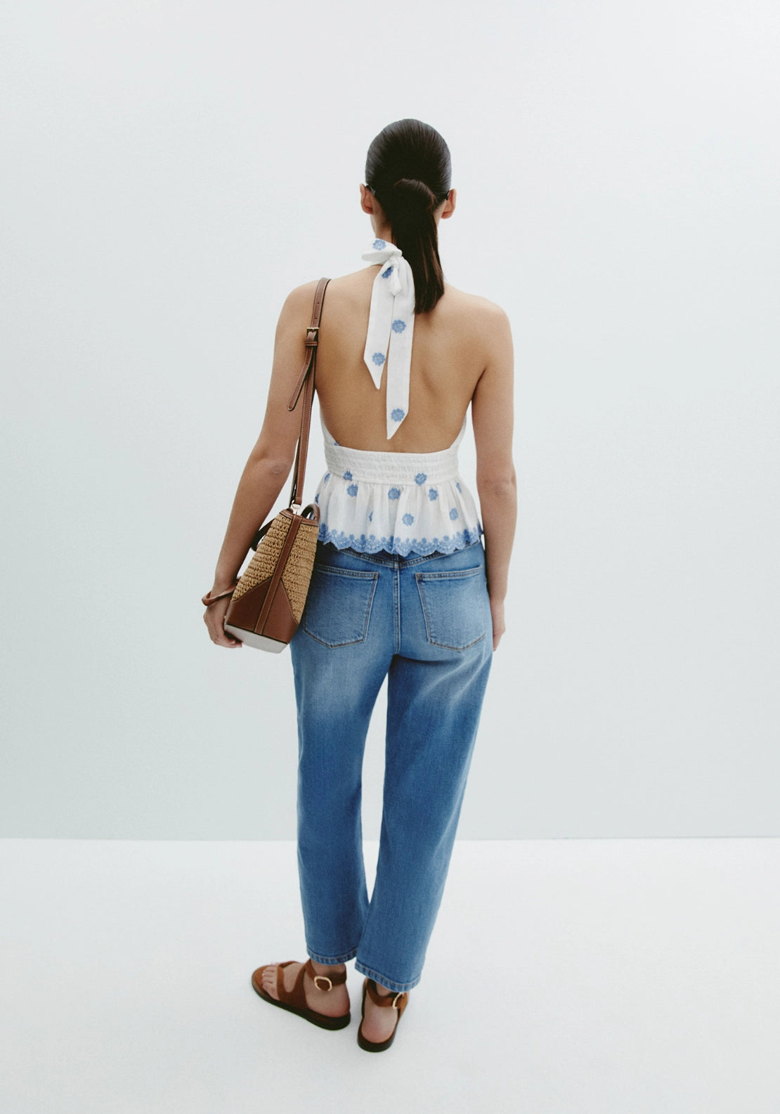 All-Over Embroidery Top - White