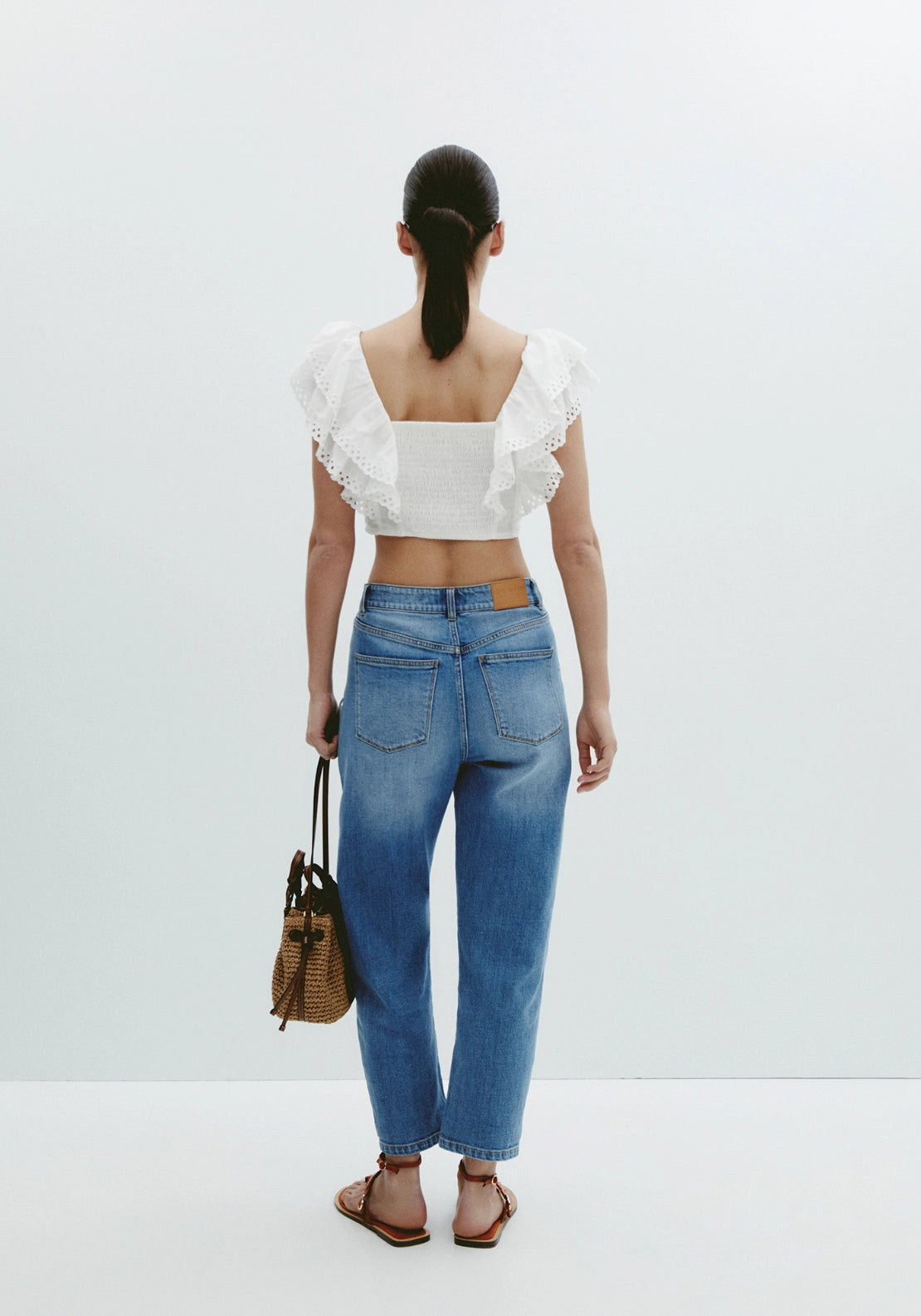 Butterfly Scarf Top - White