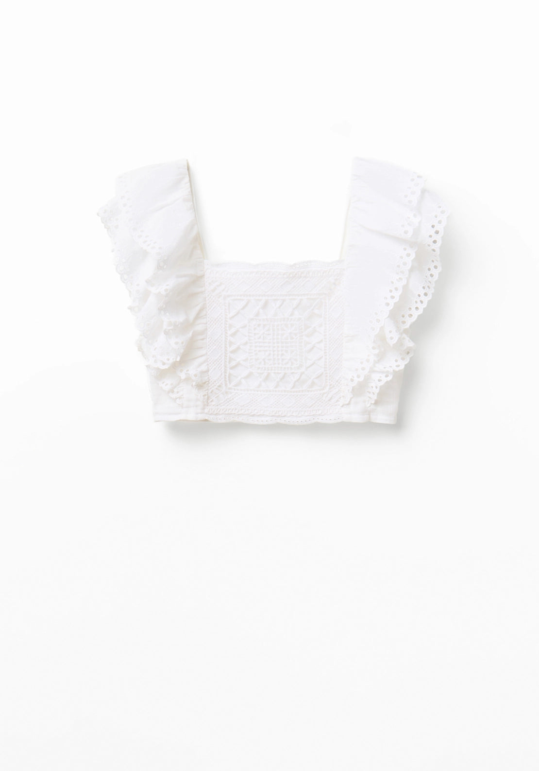 Butterfly Scarf Top - White