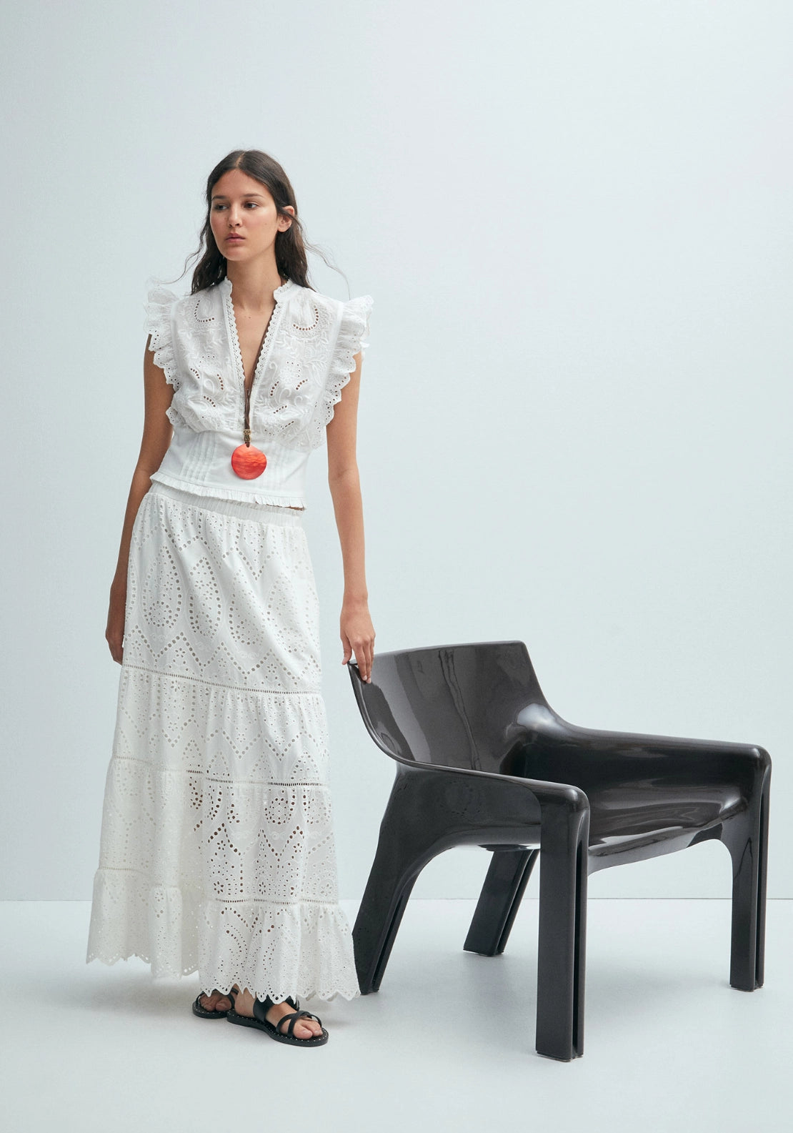 Bodice-Style Blouse - White
