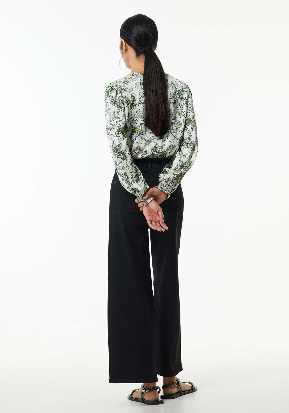 Sfera Basic Printed Top - Light Green 4 Shaws Department Stores