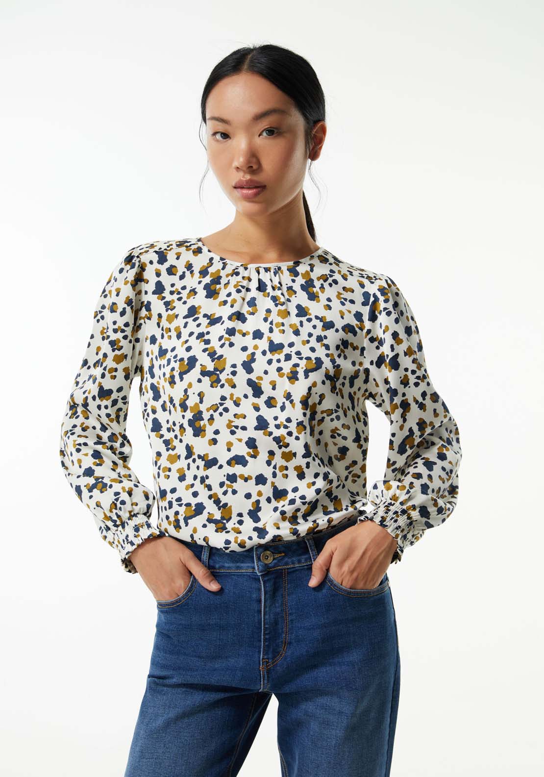 Sfera Basic printed top - Royal 1 Shaws Department Stores