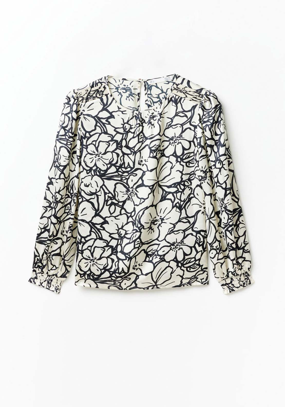 Sfera Basic printed top - Black 6 Shaws Department Stores