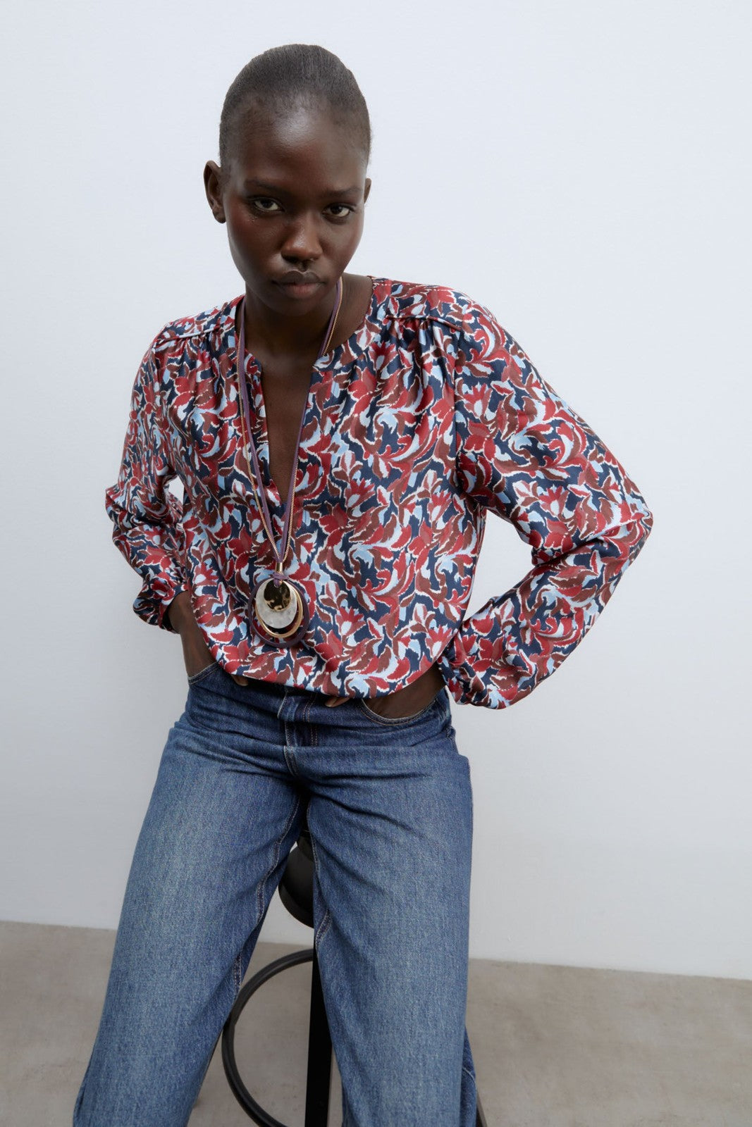 Sfera Basic long-sleeved top - Blue Acid 2 Shaws Department Stores