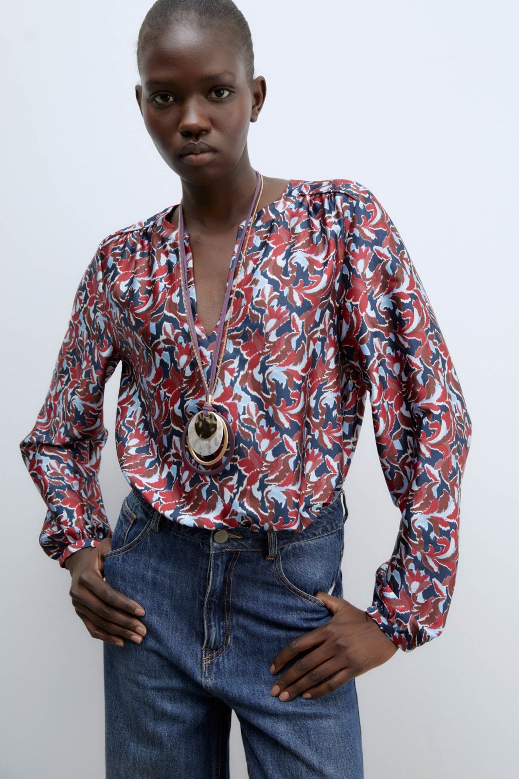 Sfera Basic long-sleeved top - Blue Acid 1 Shaws Department Stores