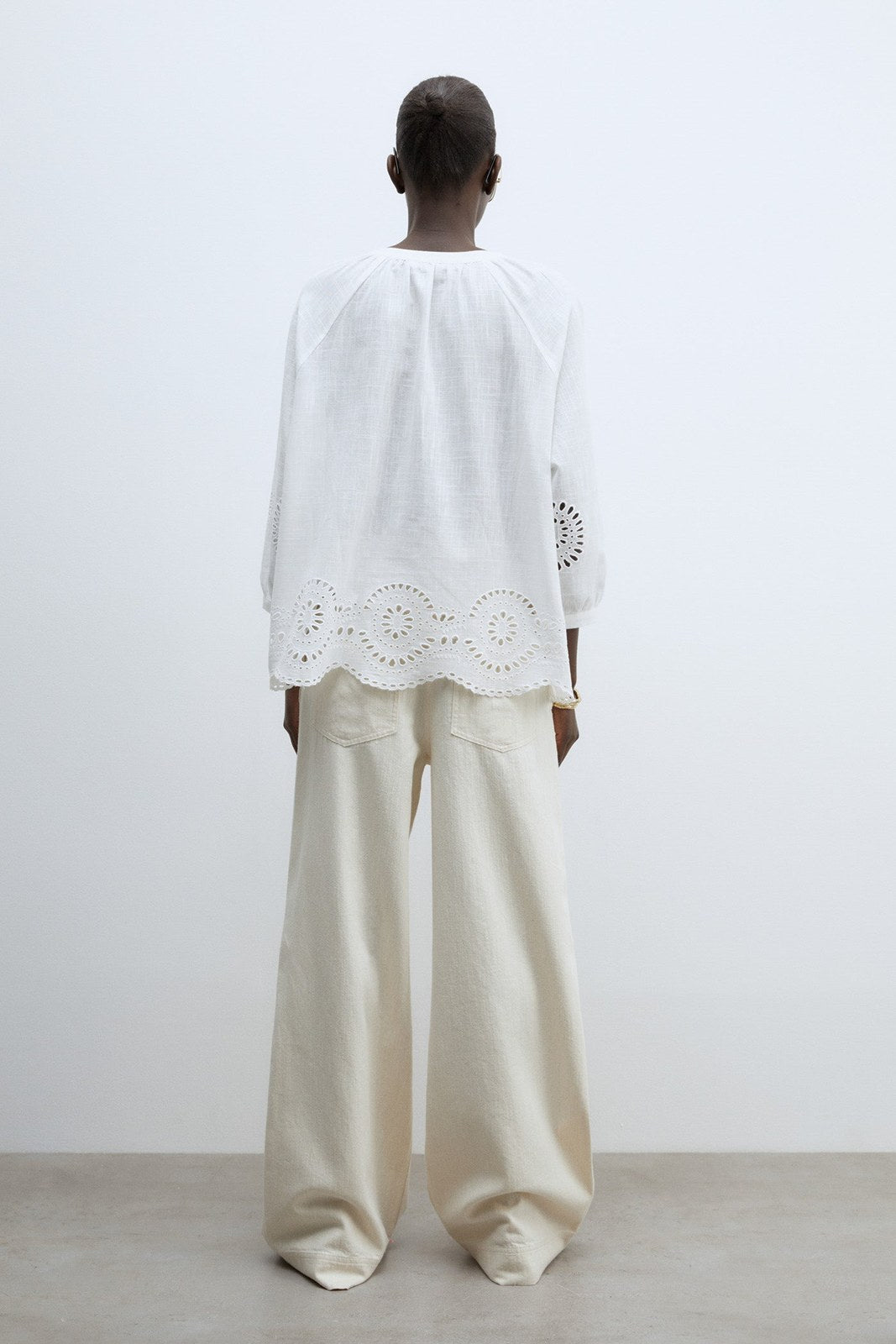 Sfera Buttons raglan blouse - White 6 Shaws Department Stores