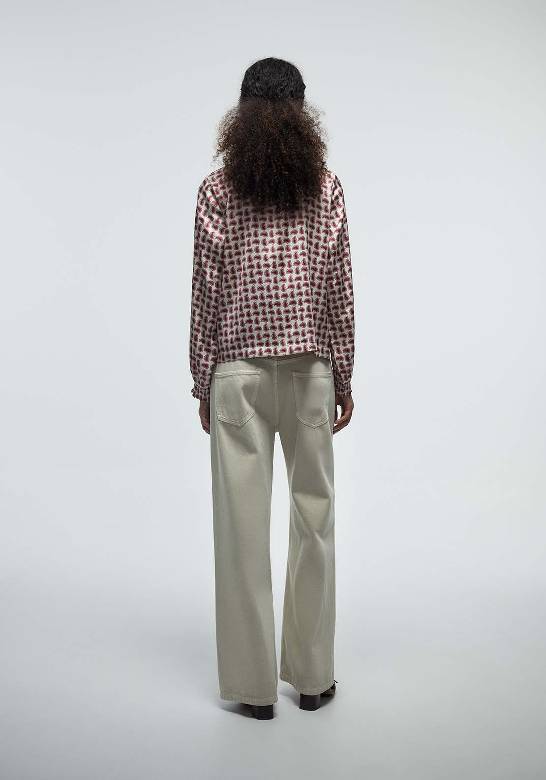 Basic Shirred Blouse - Pink