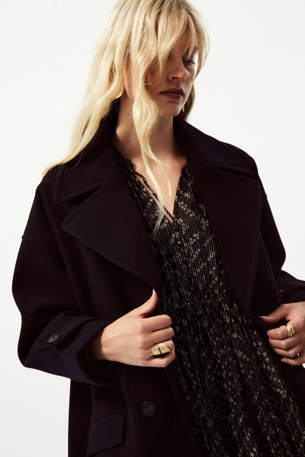 Wool Coat - Blue