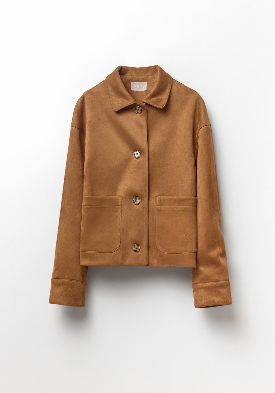 Faux-Suede Jacket - Brown