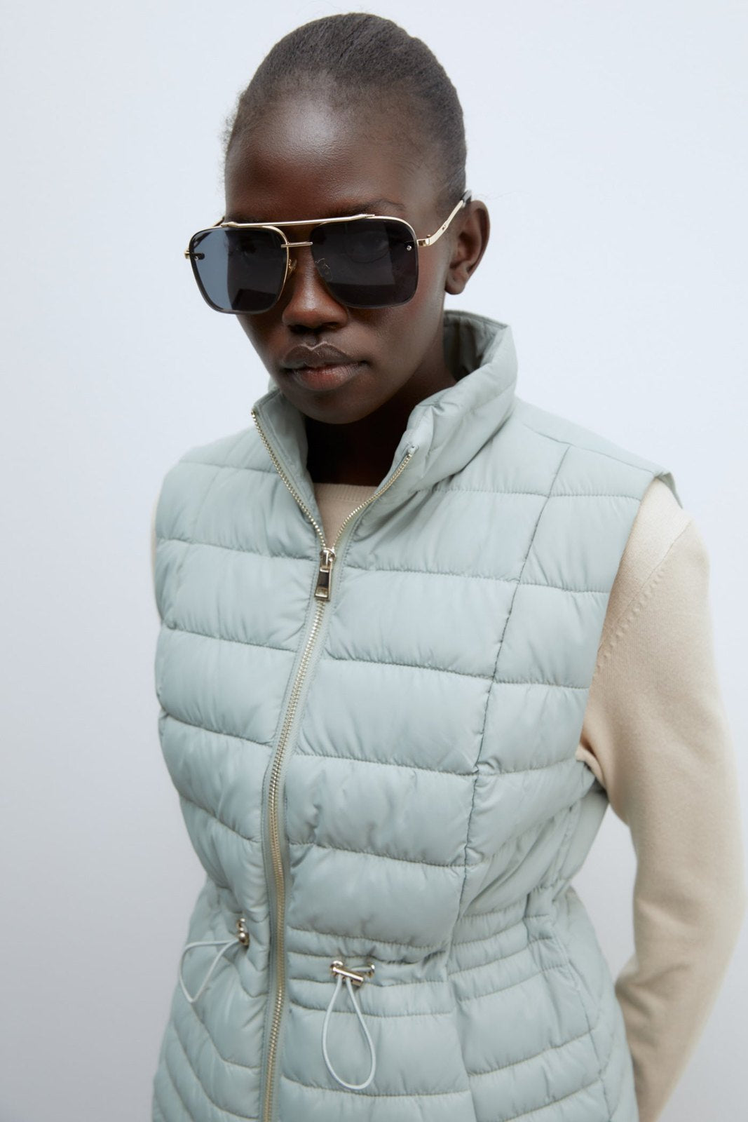 Sfera Quilted gilet - Green Light 3 Shaws Department Stores