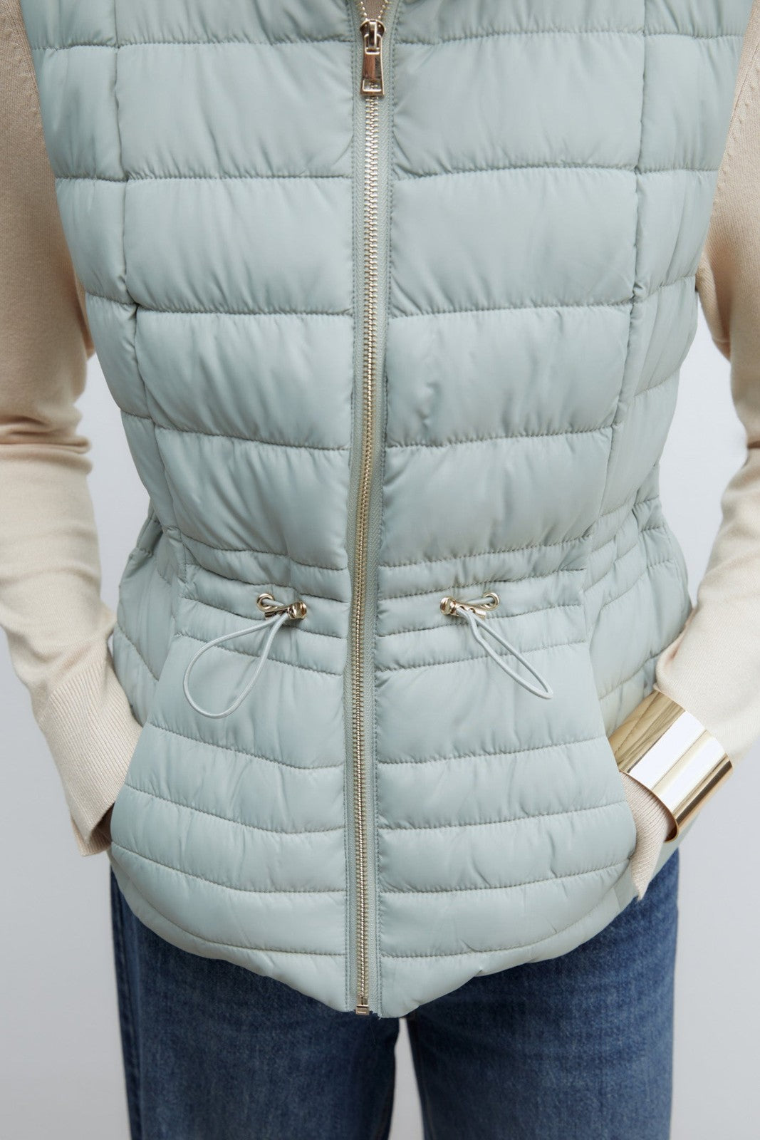 Sfera Quilted gilet - Green Light 4 Shaws Department Stores
