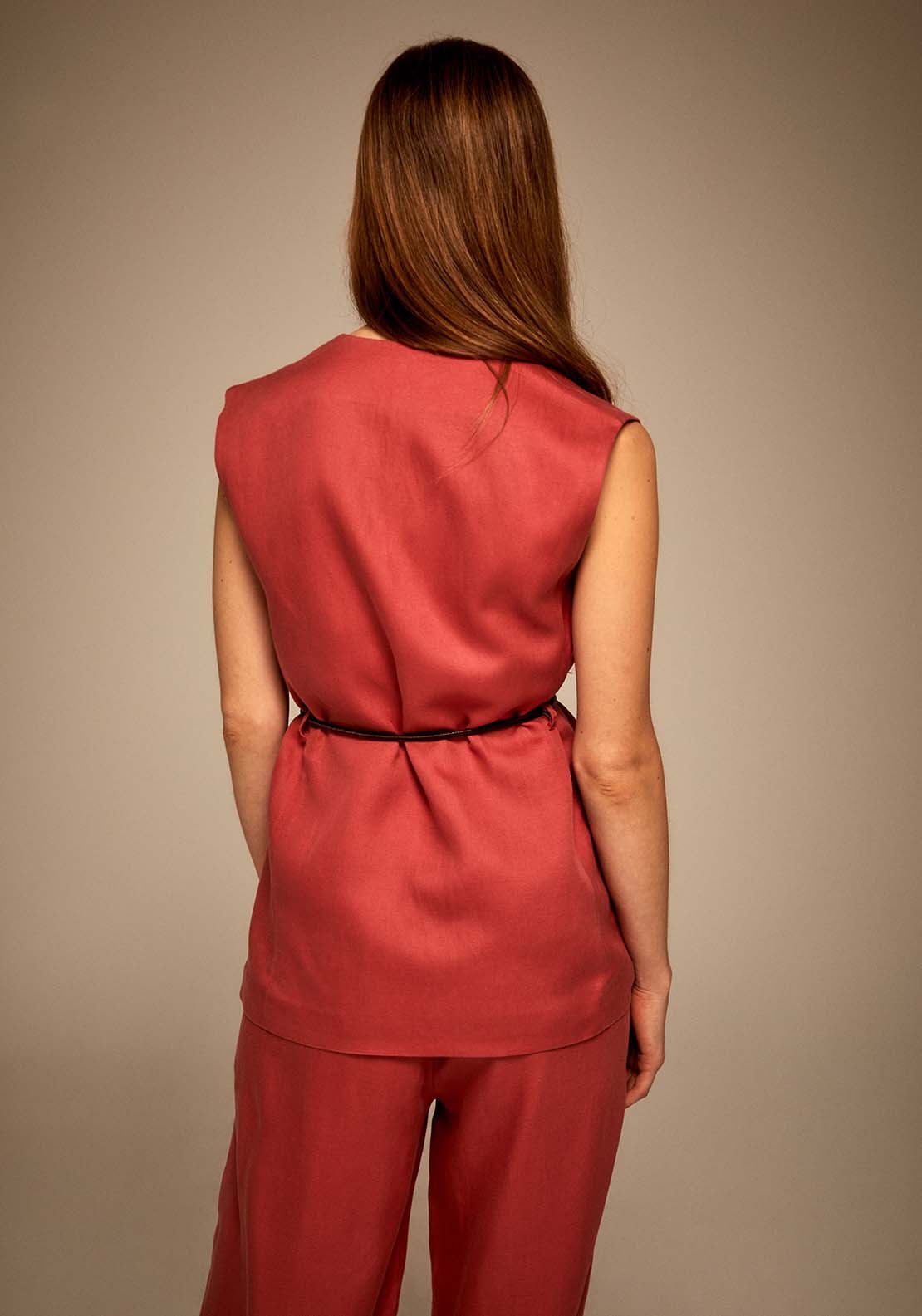 Sfera Belted Formal Waistcoat - Pink Acid 2 Shaws Department Stores