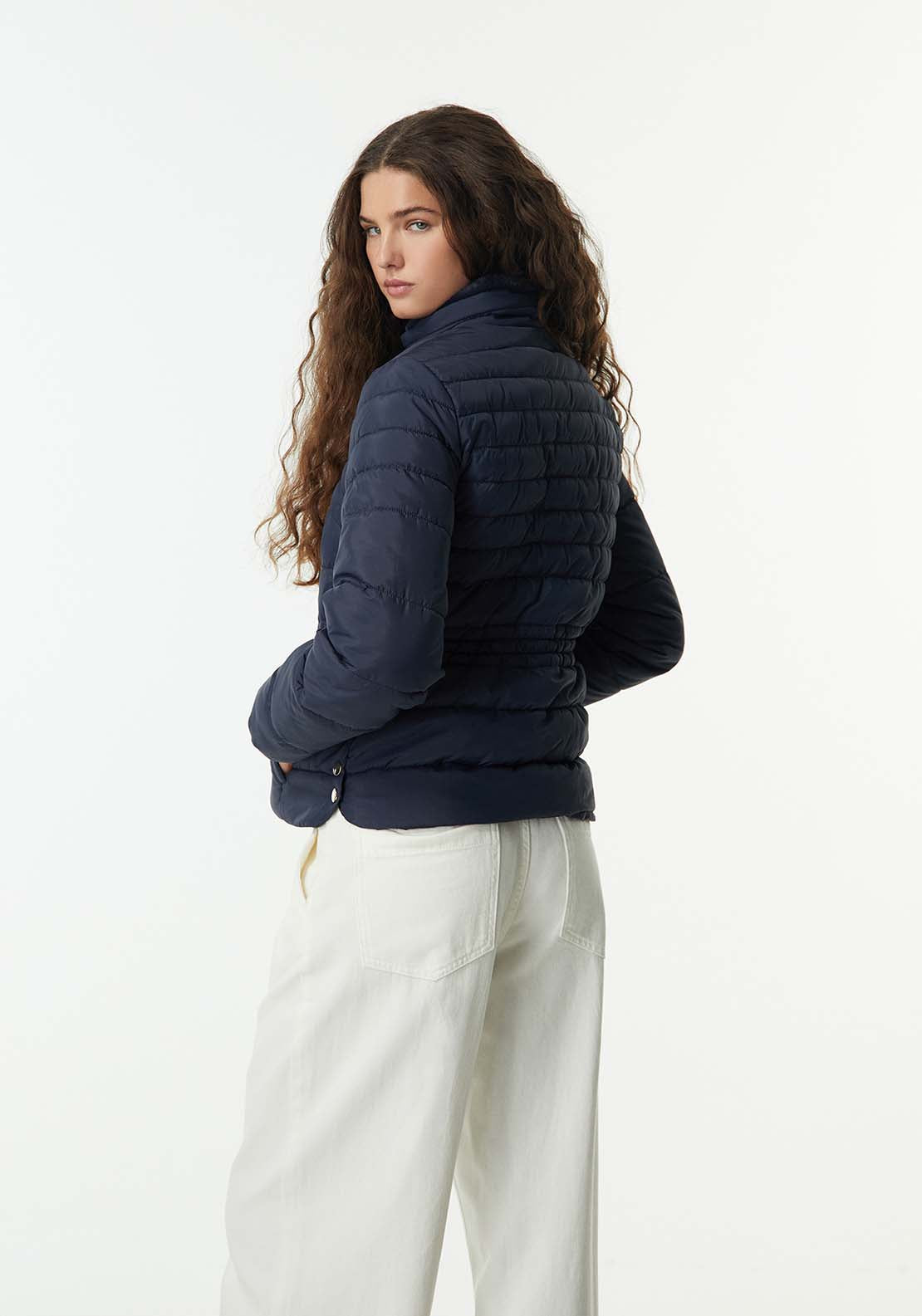 Sfera Plain Furry Parka - Navy 4 Shaws Department Stores