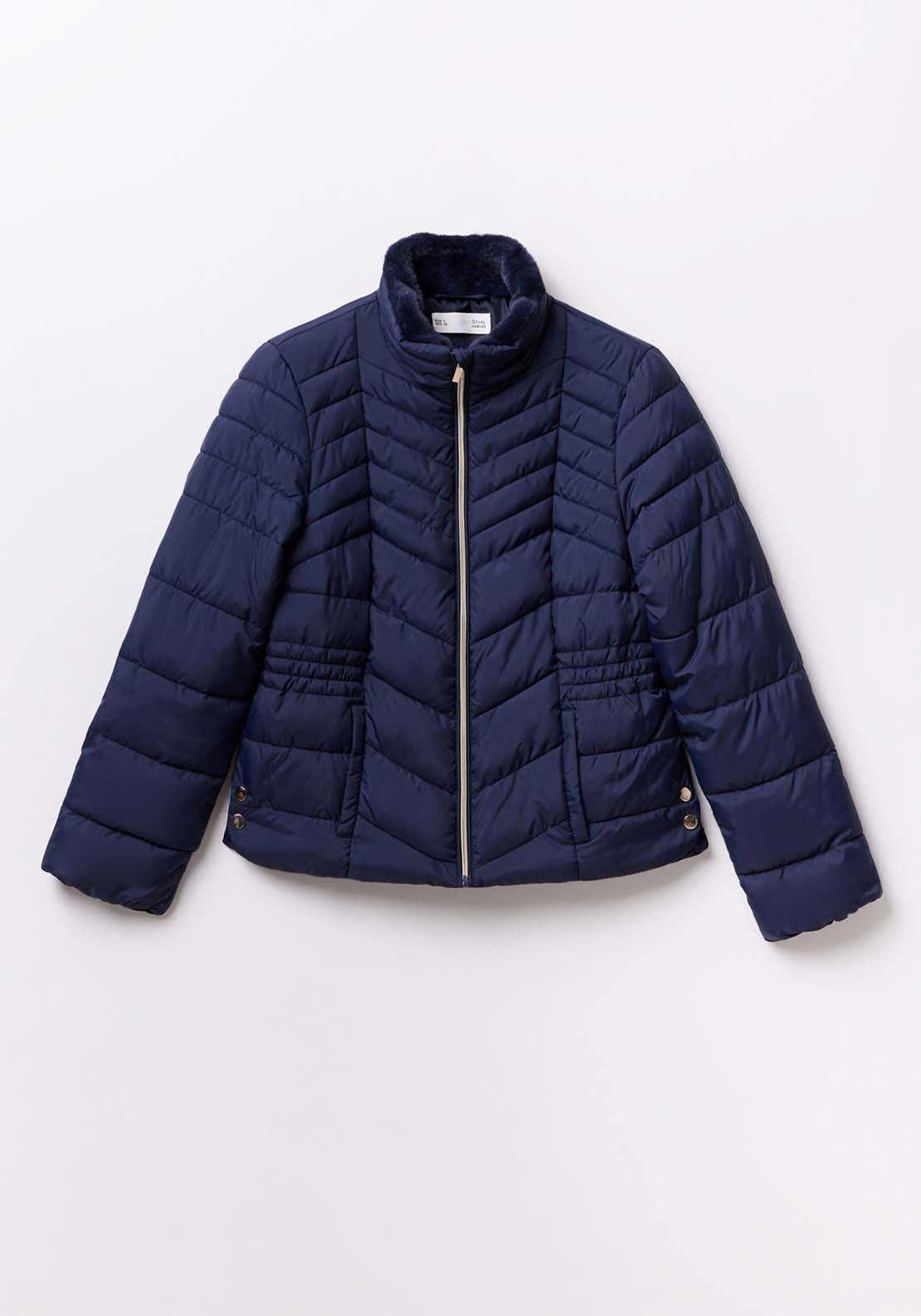 Sfera Plain Furry Parka - Navy 5 Shaws Department Stores