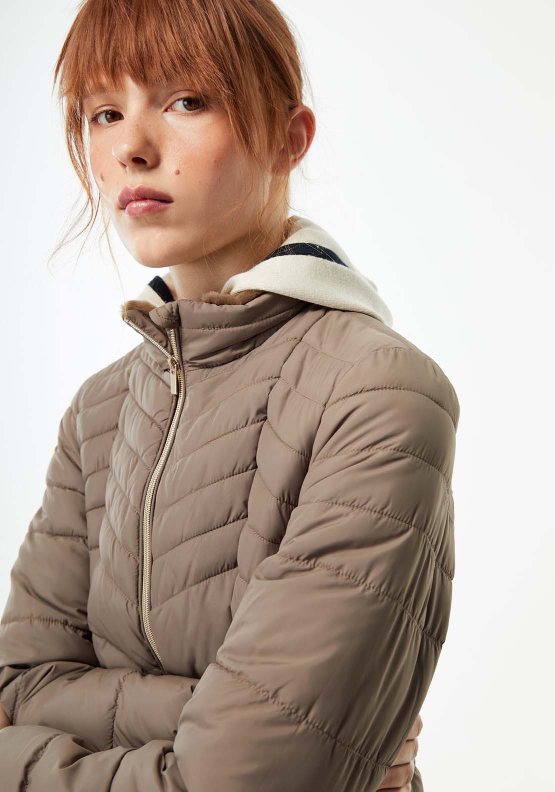 Sfera Plain Furry Parka - Taupe 2 Shaws Department Stores