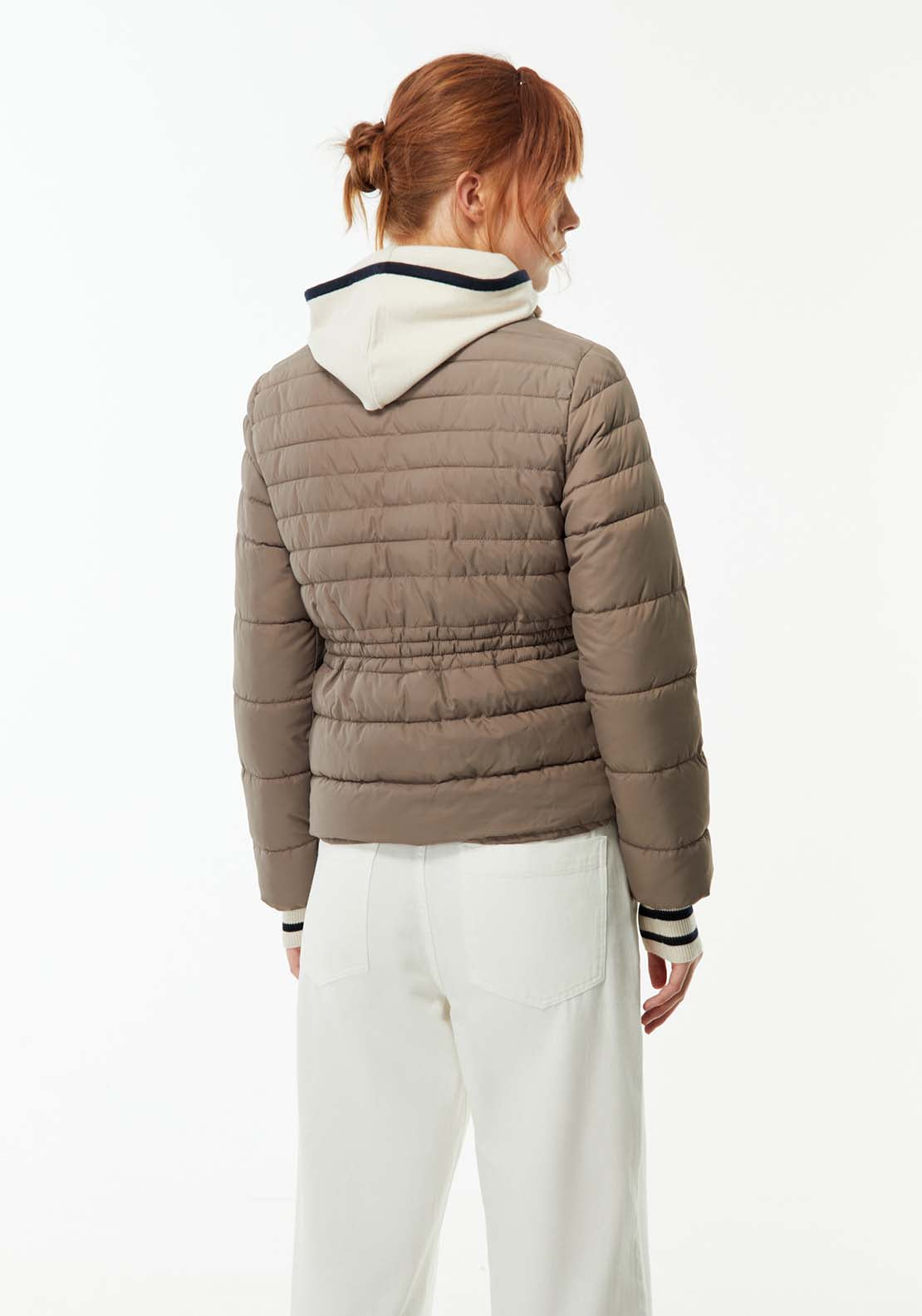 Sfera Plain Furry Parka - Taupe 3 Shaws Department Stores