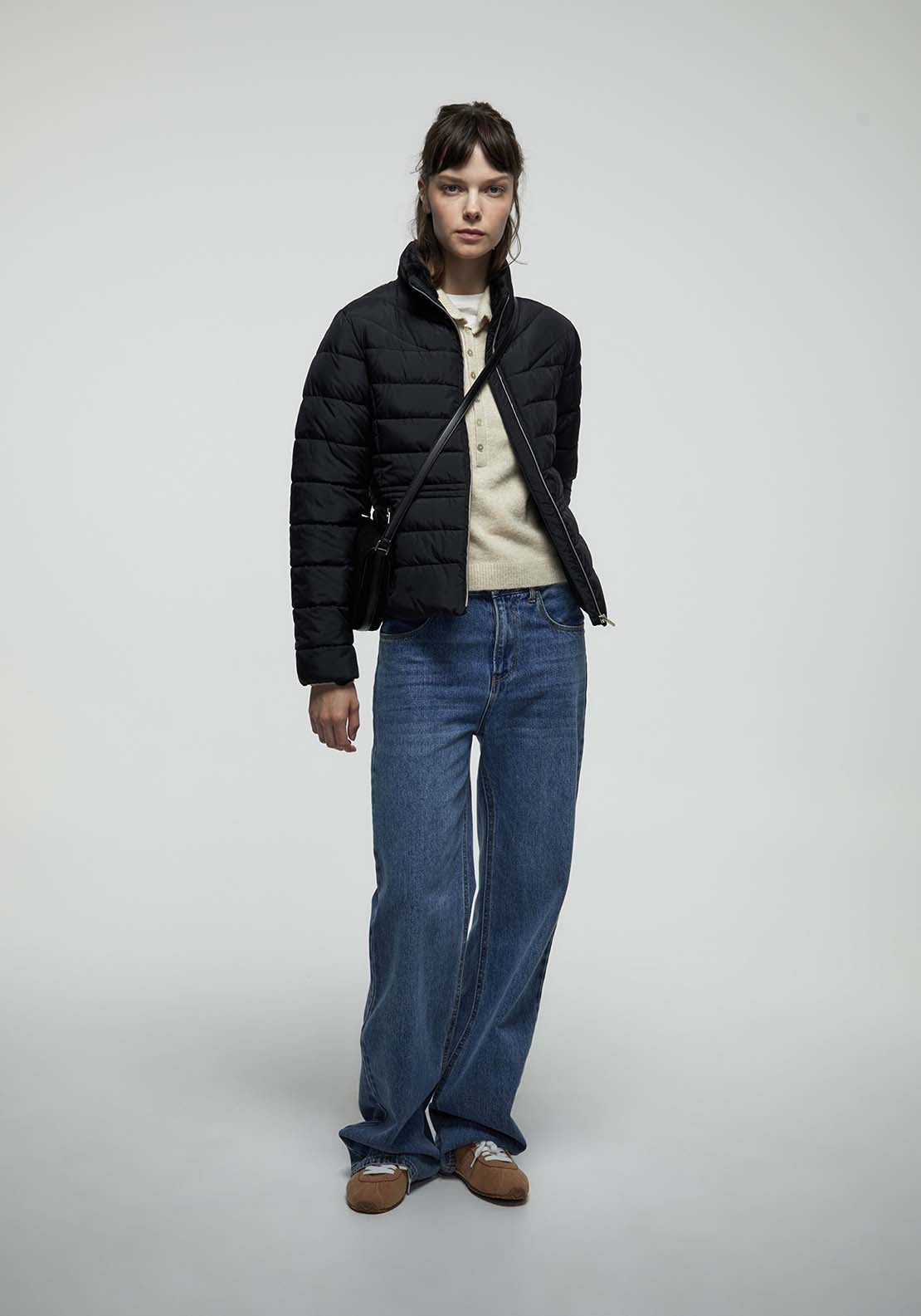 Fur Lined Basic Parka - Black