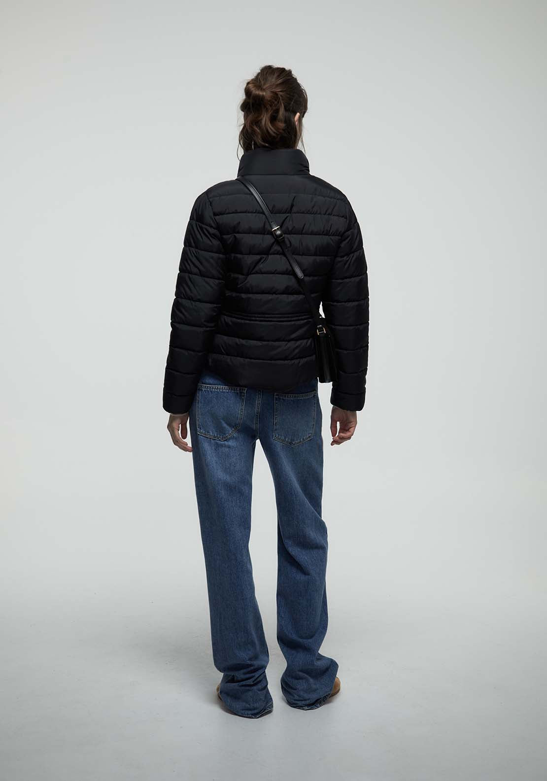 Fur Lined Basic Parka - Black