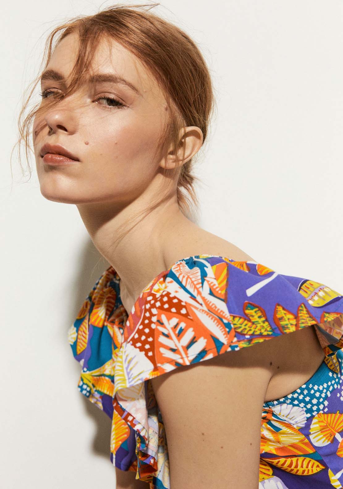 Sfera Printed Ruffle Midi Dress 4 Shaws Department Stores