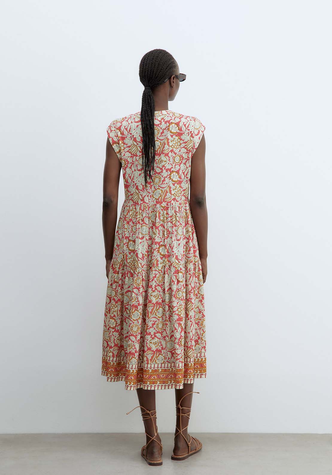 Sfera Neckline Detail Dress - Pink 2 Shaws Department Stores