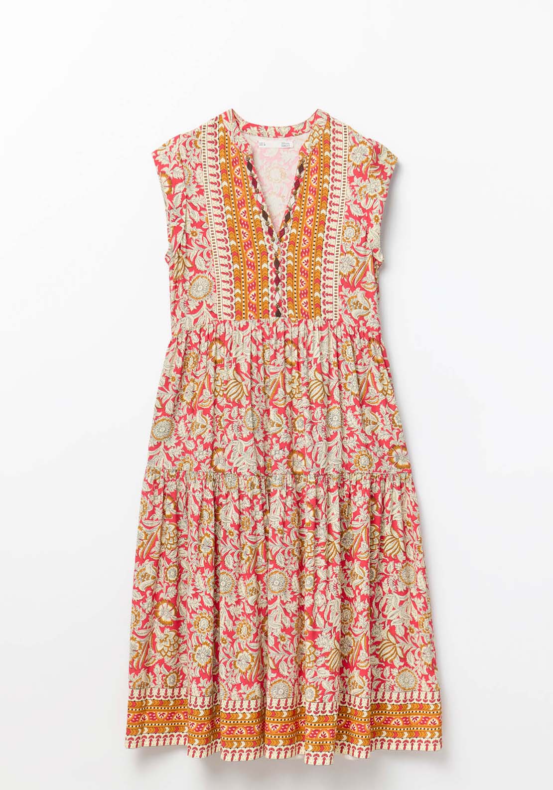 Sfera Neckline Detail Dress - Pink 6 Shaws Department Stores
