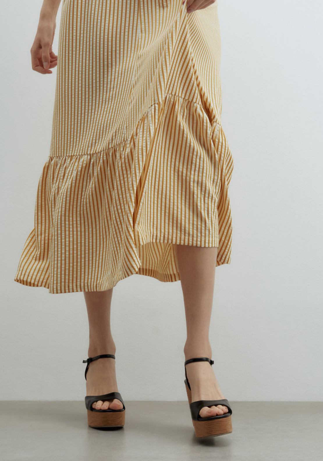 Sfera Midi Dress - Yellow Print 5 Shaws Department Stores
