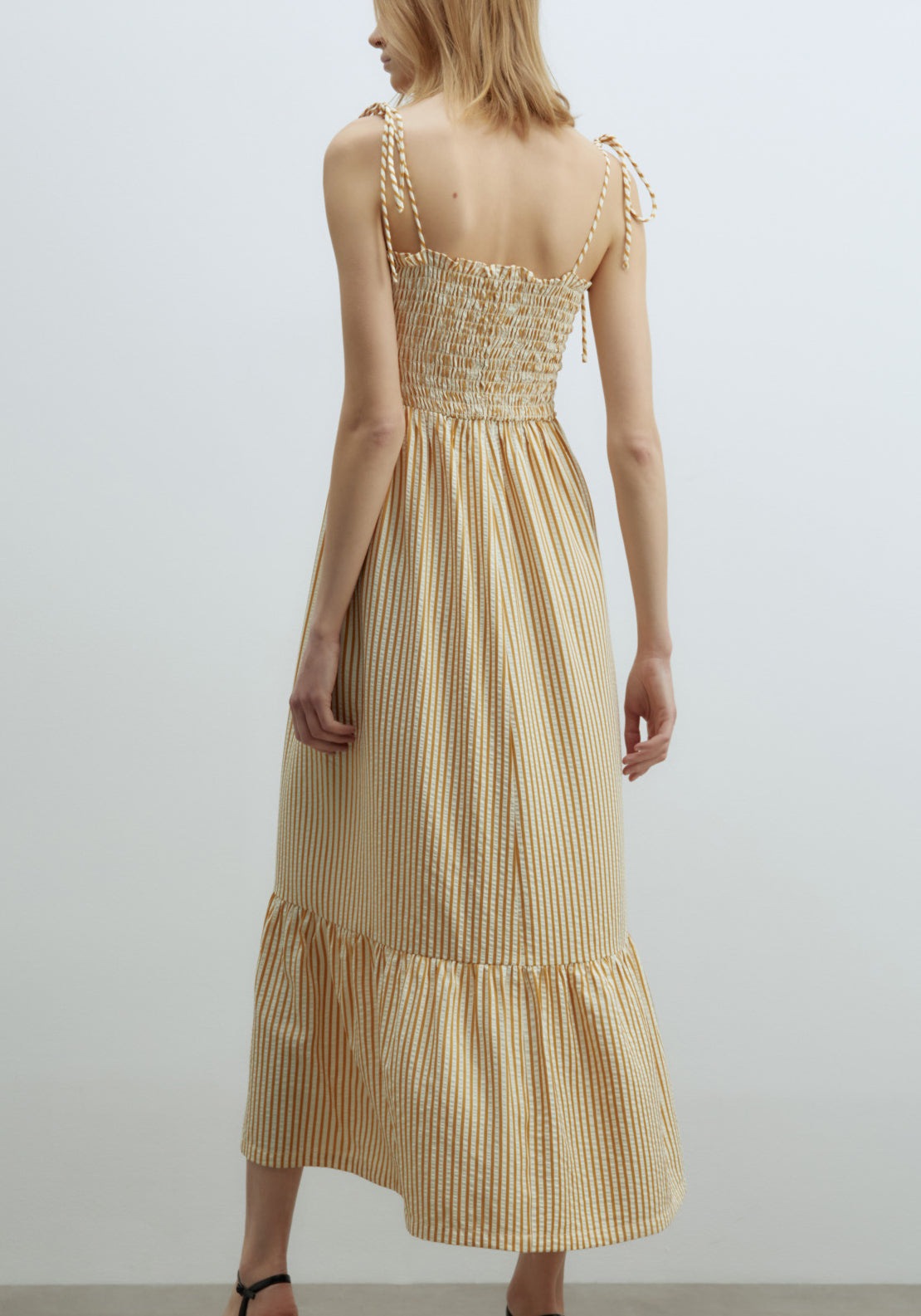 Sfera Midi Dress - Yellow Print 2 Shaws Department Stores