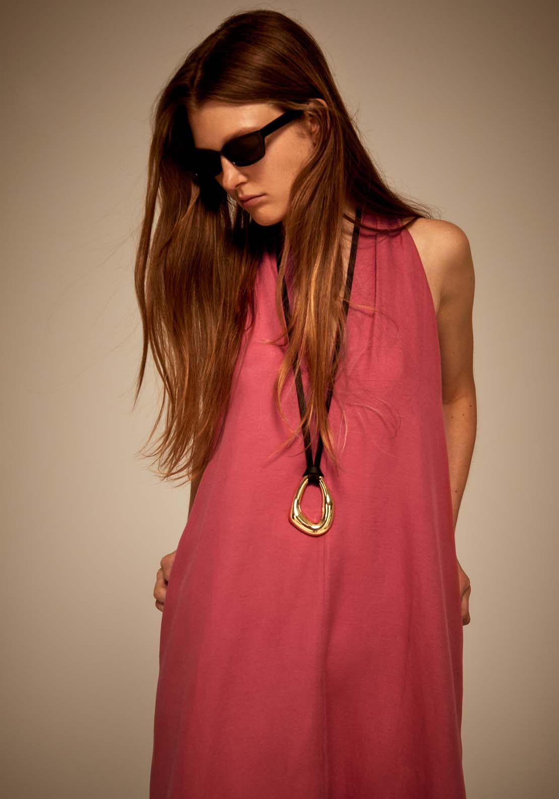 Sfera Back Knot Dress - Pink Acid 1 Shaws Department Stores