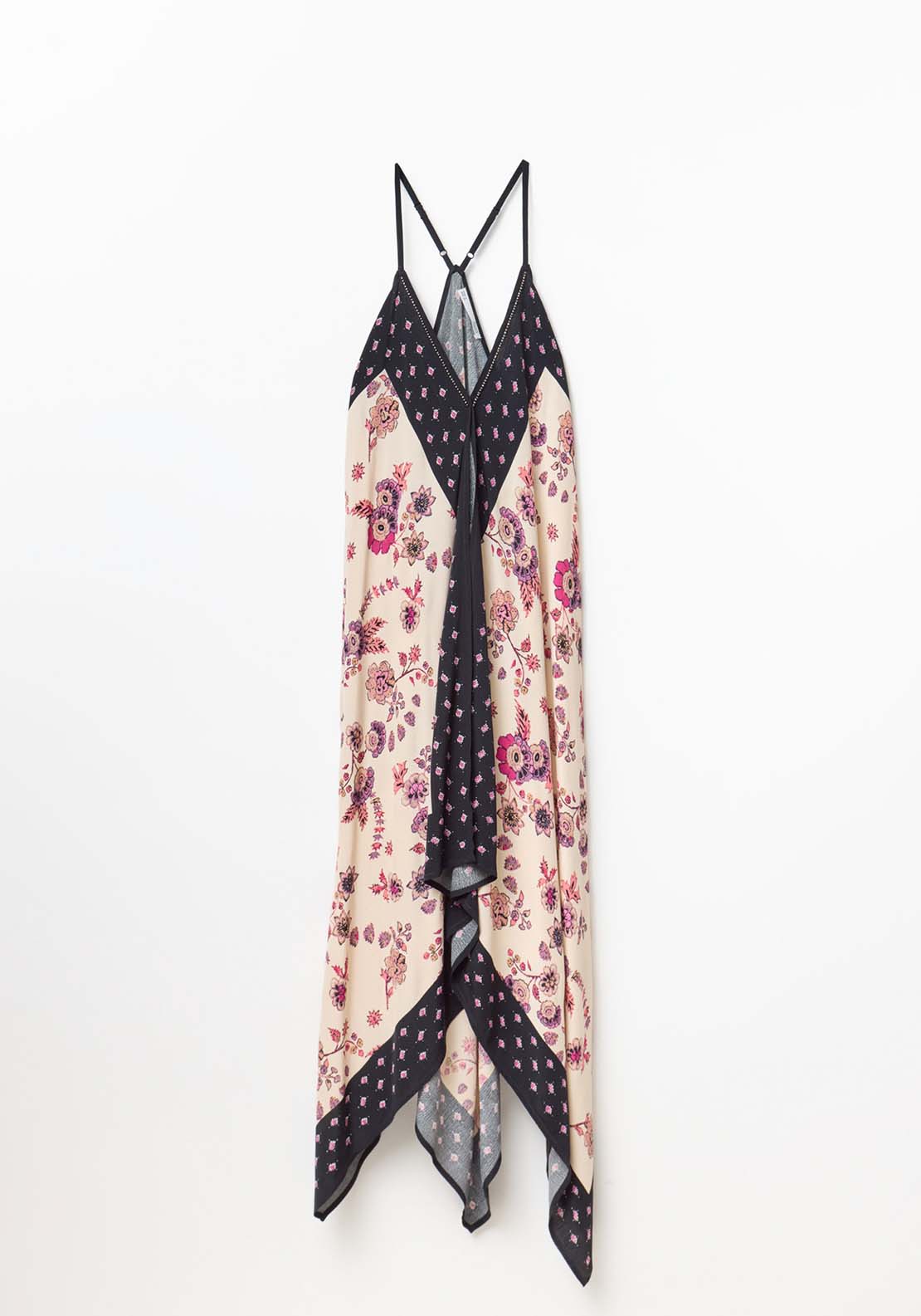 Printed Scarf Dress - Purple