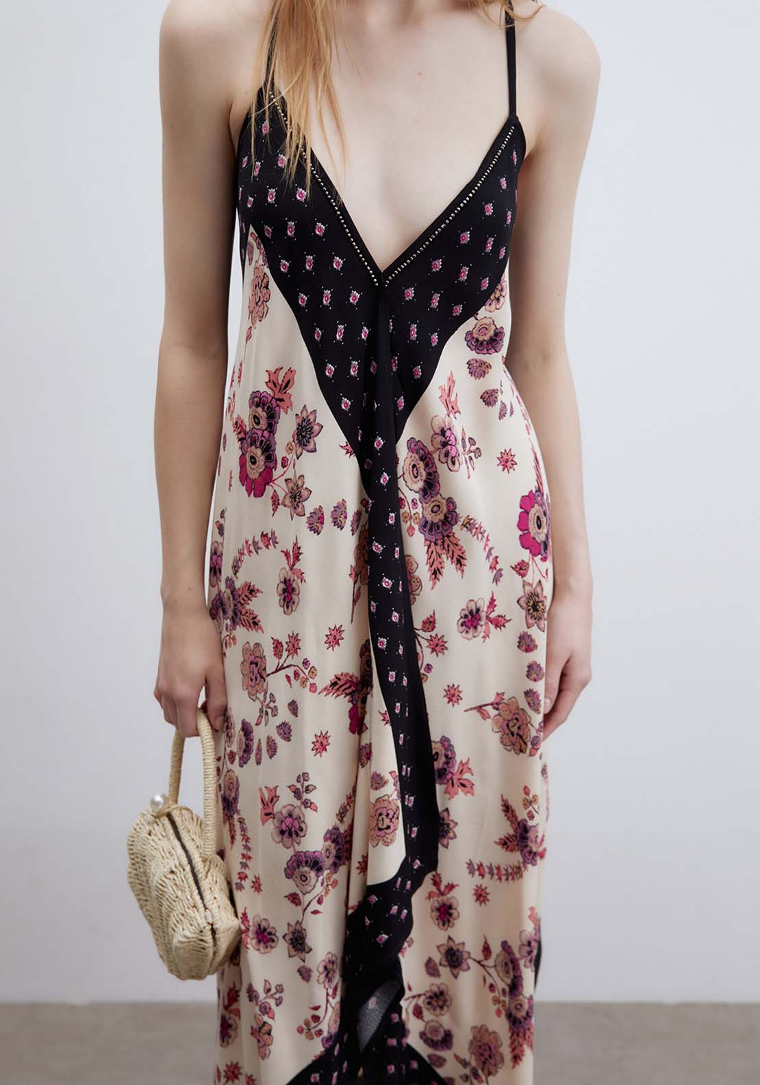 Printed Scarf Dress - Purple
