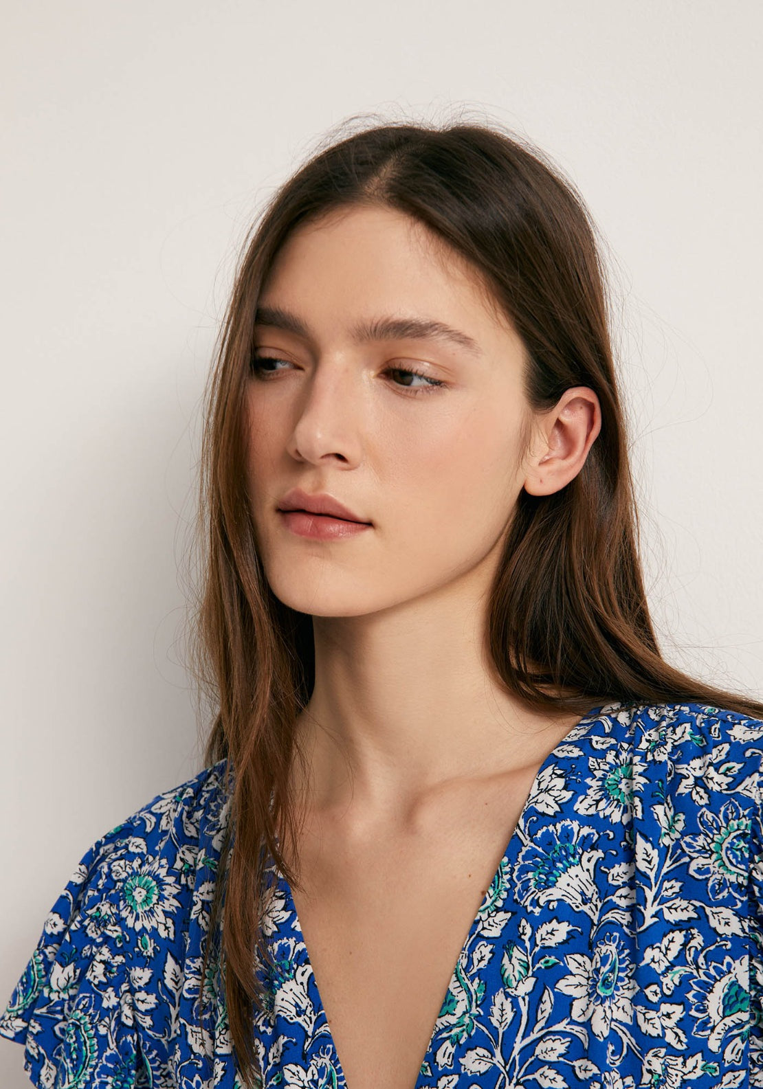 Shirt Style Midi Dress - Blue
