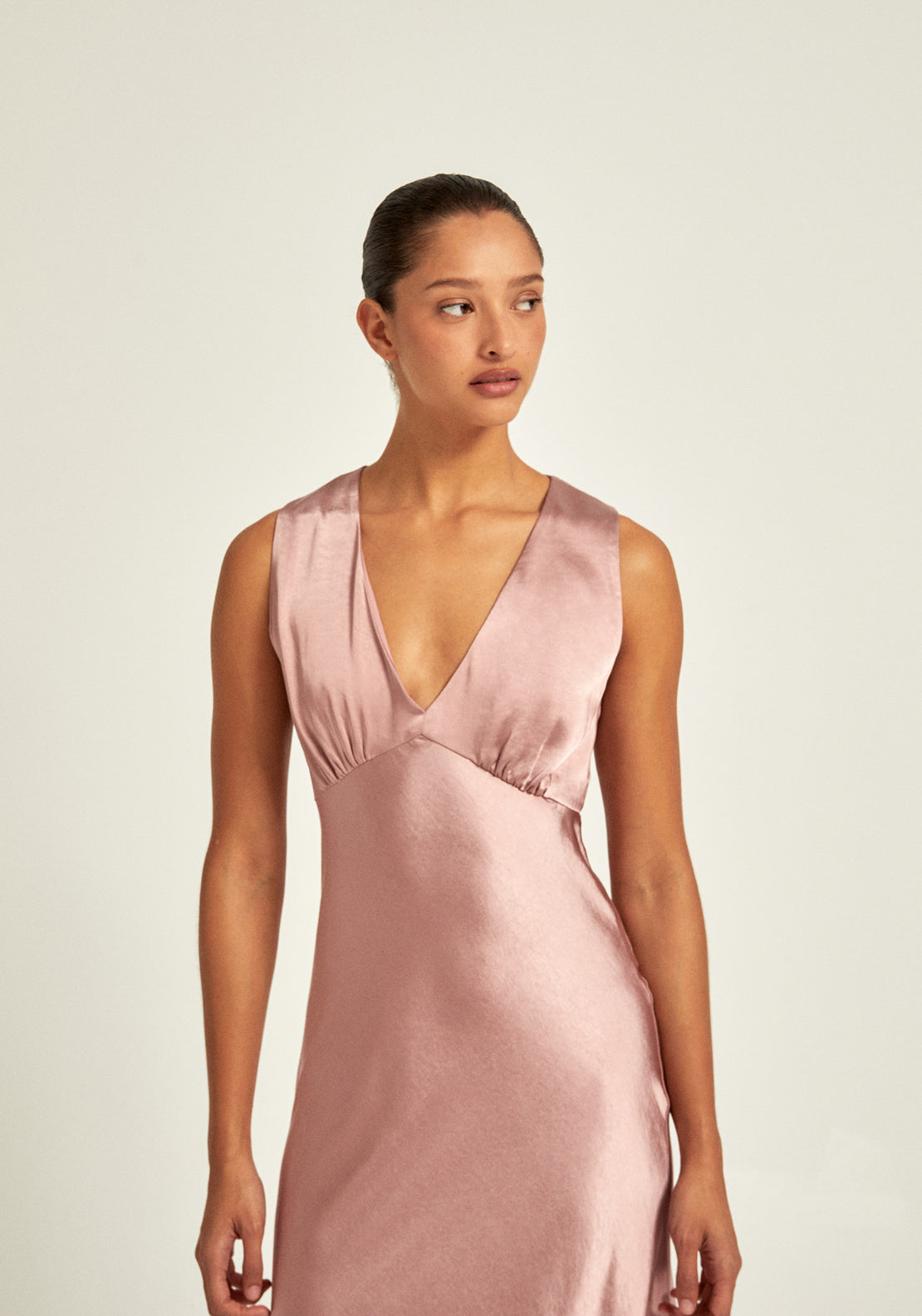 Satin Party Dress - Pink