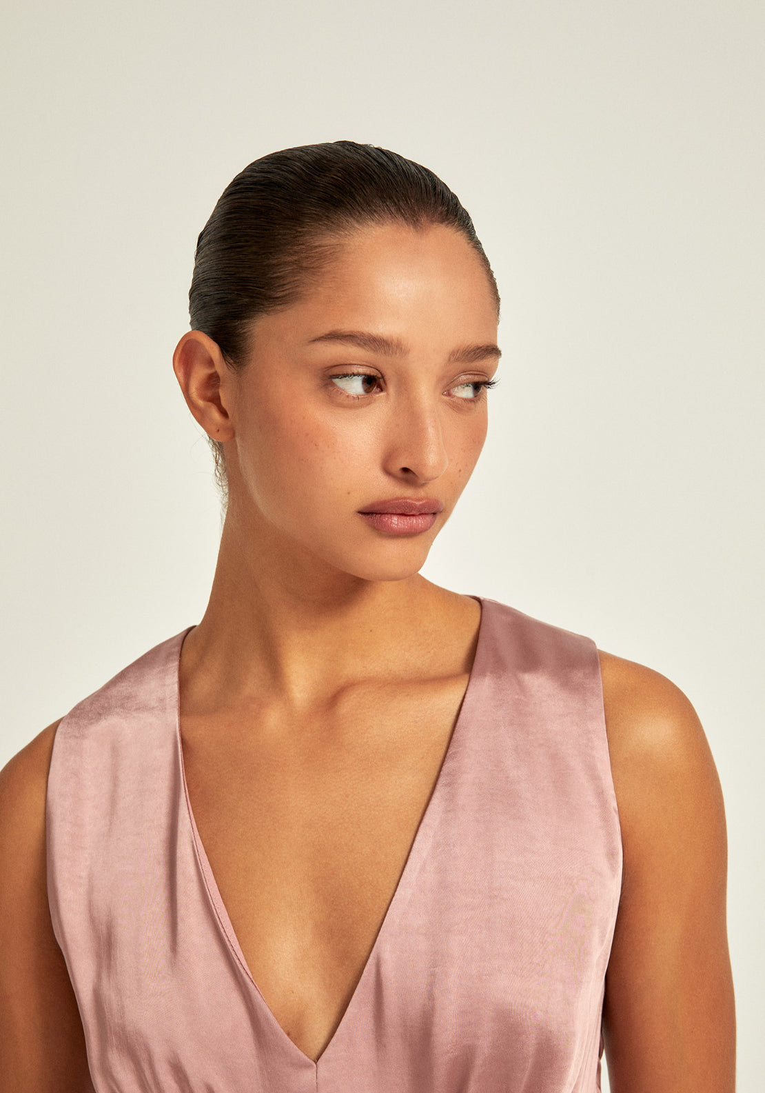 Satin Party Dress - Pink