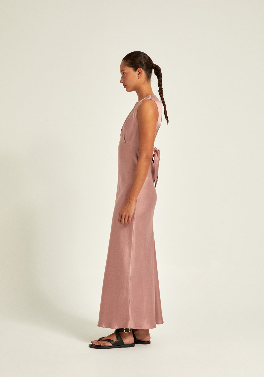 Satin Party Dress - Pink
