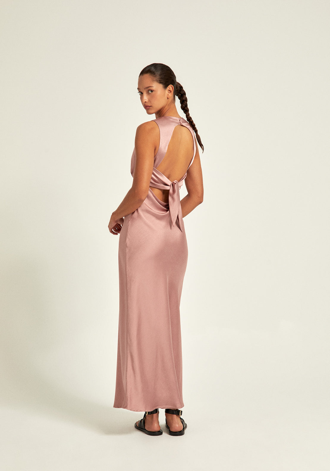 Satin Party Dress - Pink