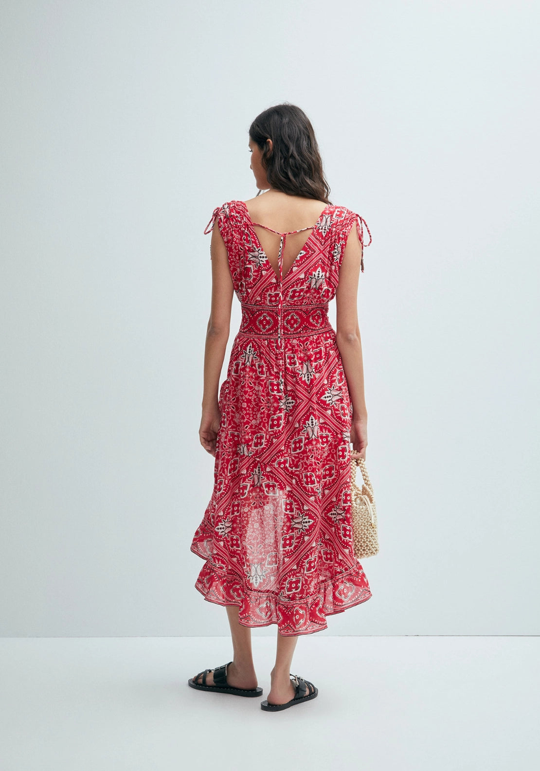 Bandana-Print Dress - Red